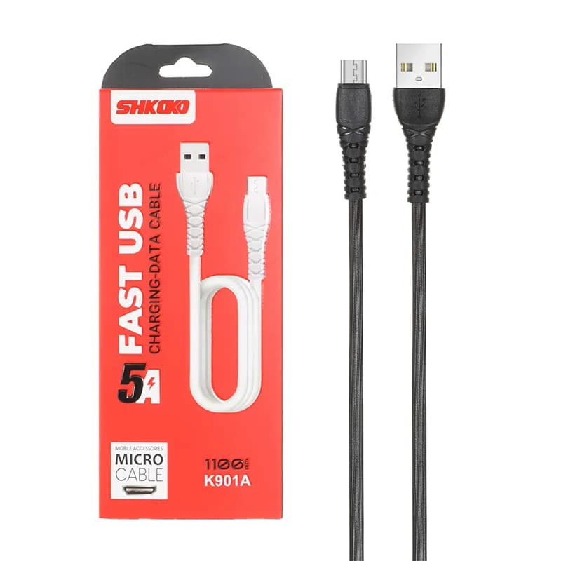 کابل شارژ فست 1.1متری اندروید مدل K901A از برند SHKOKO
