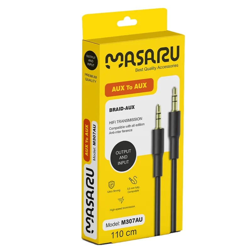کابل صدا 1.1متری AUX مدل M307AU از برند MASARU