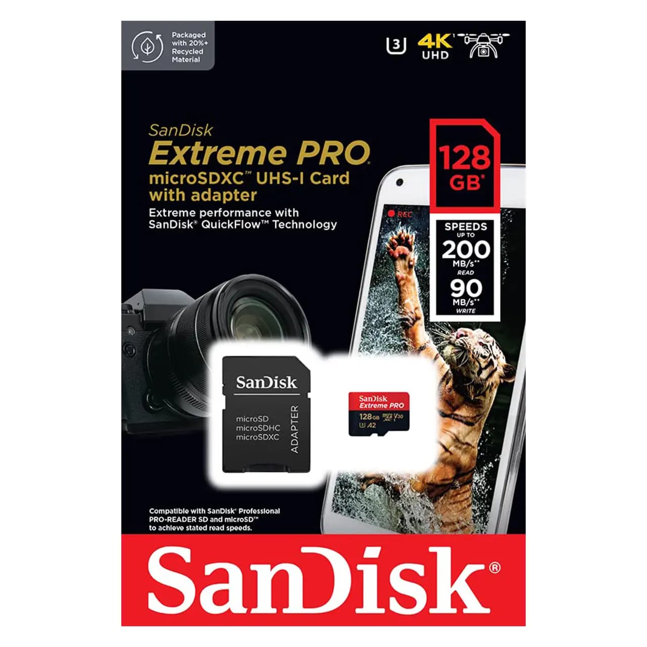 کارت حافظه MicroSDXC سن دیسک مدل Extreme PRO ظرفیت 128 گیگابایت 200MB/s — تصویر ۶