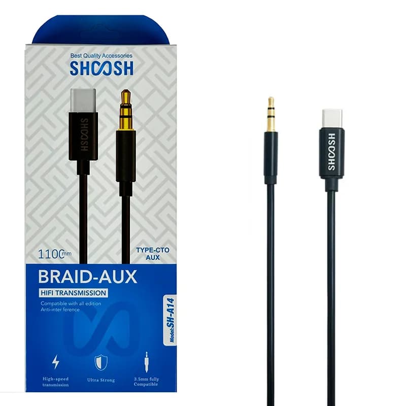 کابل تبدیل تایپ سی به AUX مدل SHA14C برند SHOOSH