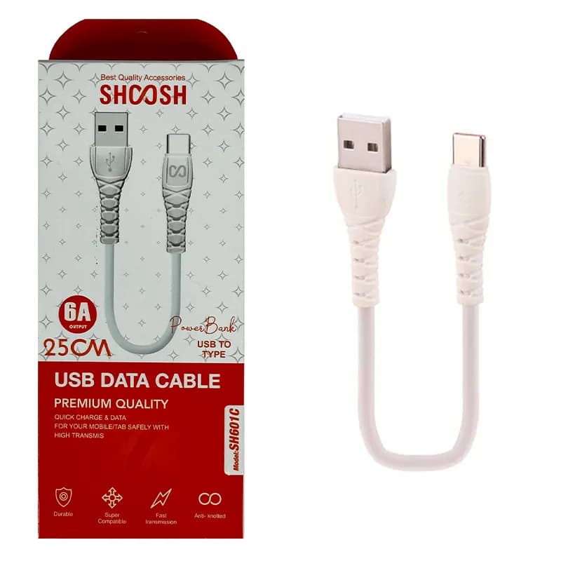 کابل پاور تایپ سی مدل SH601C برند SHOOSH