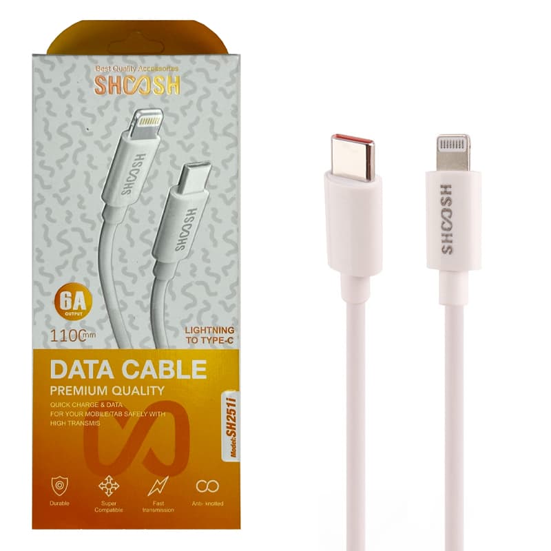 کابل شارژ آیفون به تایپ سی مدل SH251i برند SHOOSH