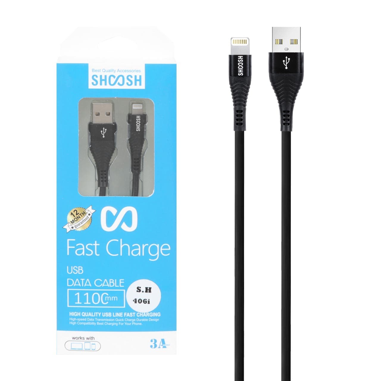 کابل شارژ آیفون مدل SH406i برند SHOOSH