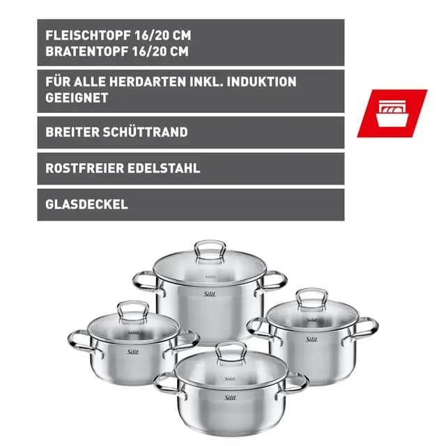 سرویس قابلمه سیلیت مدل Silit Toskana Topf-Set, 8-teilig — تصویر ۸