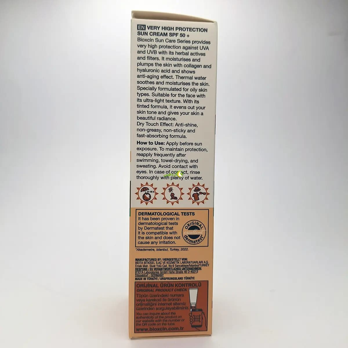 کرم ضد آفتاب رنگی بیوکسین SPF50+ پوست چرب | مات‌کننده و ضد لک — تصویر ۵
