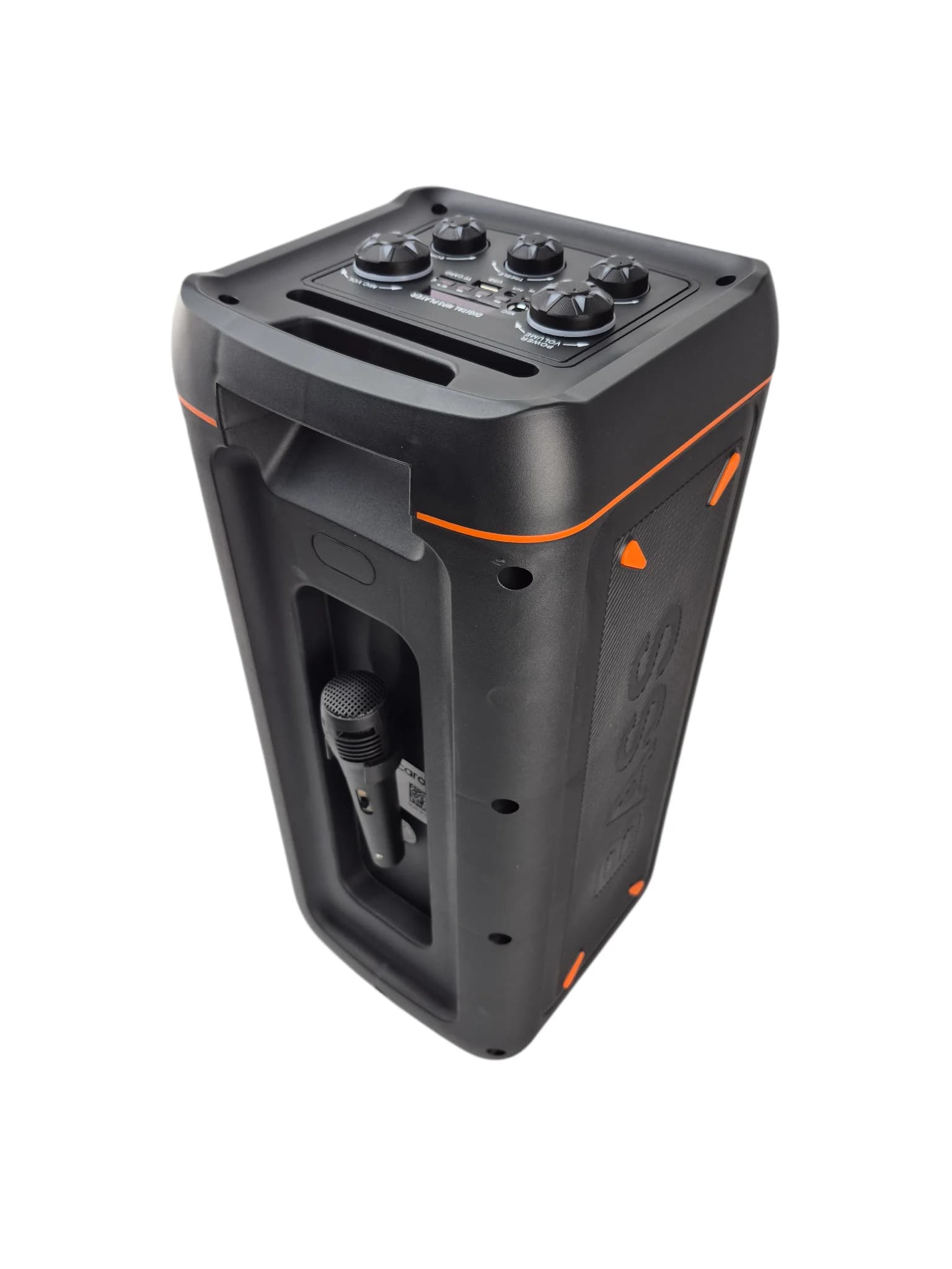 اسپیکر پارتی باکس بیکارو مدل KB4 وات با رقص نور LED، قابلیت میکروفون بی‌سیم و کارائوکه — تصویر ۴