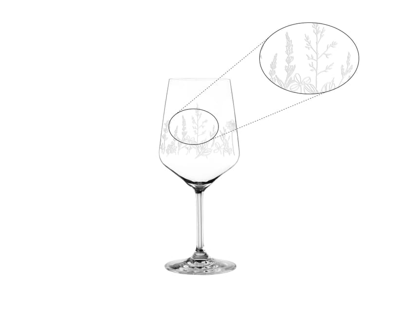 گیلاس ناخمن مدل NACHTMANN Tattoo Wine Glass/WHITE بسته دو عددی — تصویر ۳
