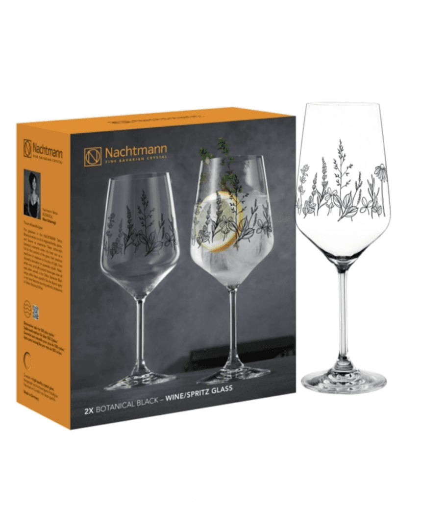 گیلاس ناخمن مدل NACHTMANN Tattoo Wine Glass/Black بسته دو عددی