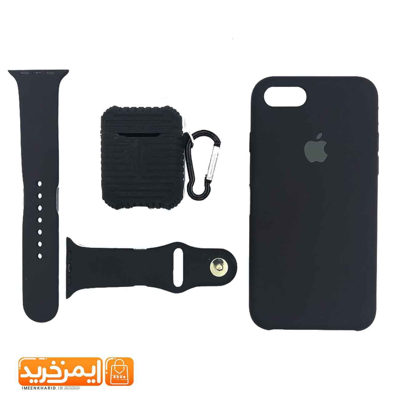 ست کامل بند اپل واچ سیلیکونی، ایرپاد و آیفون 8plus/7plus