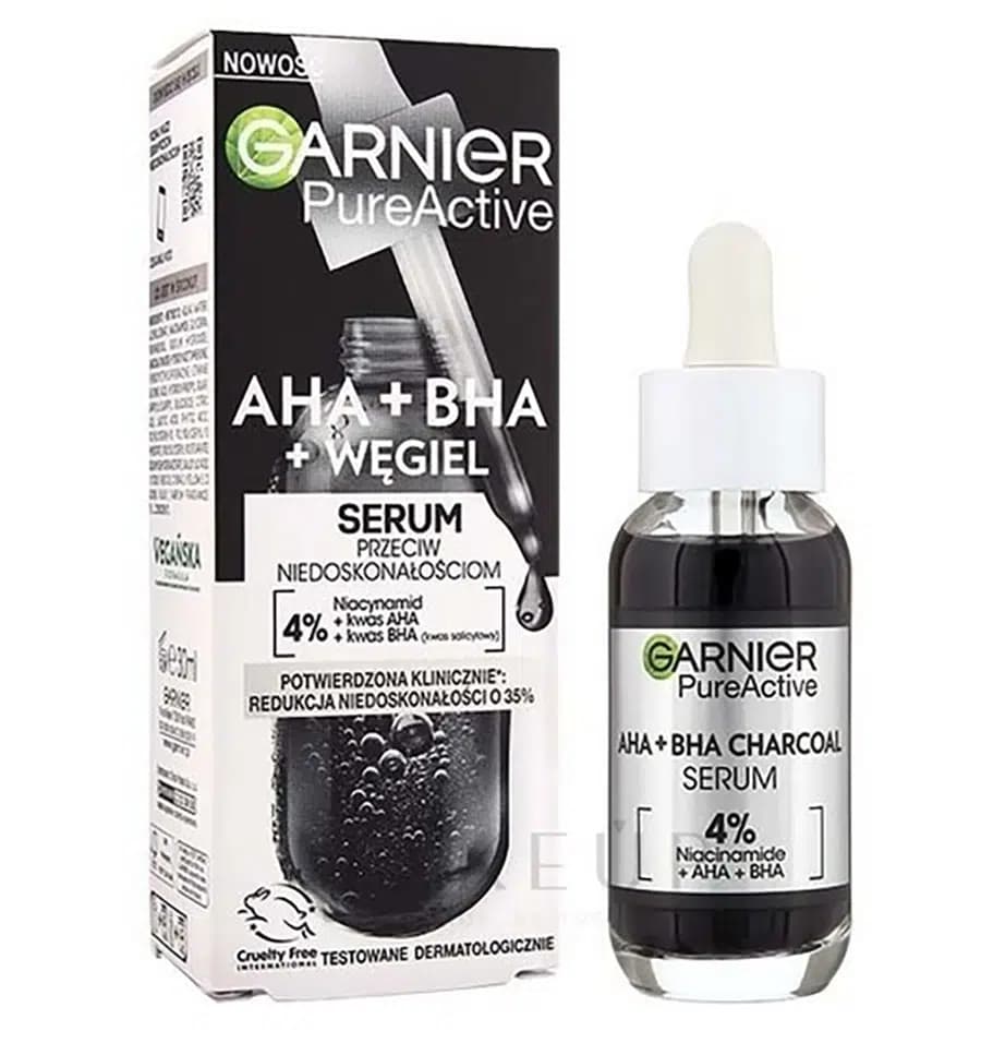 سرم زغال گارنیر + AHA BHA | حجم 30 میل