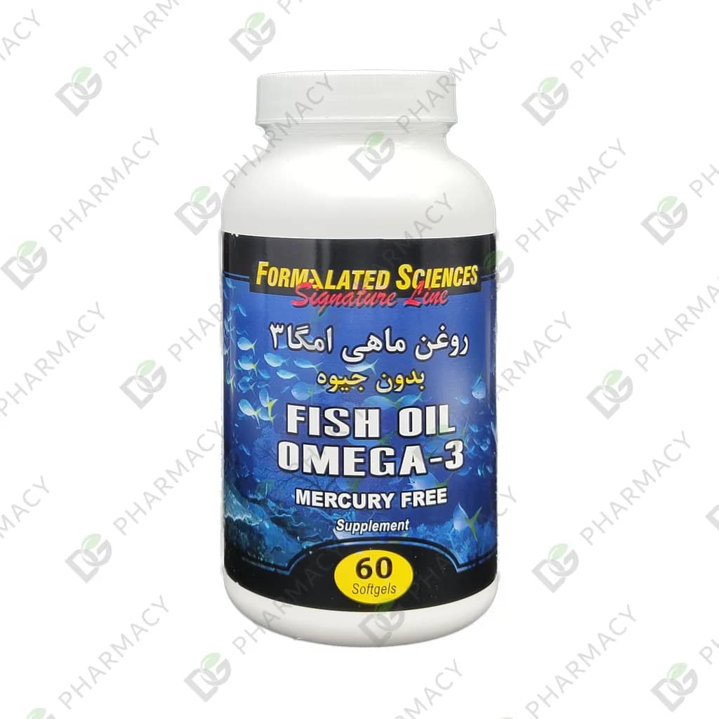 روغن ماهی امگا 3 بدون جیوه فرمولیتد ساینسز – 60 عددی