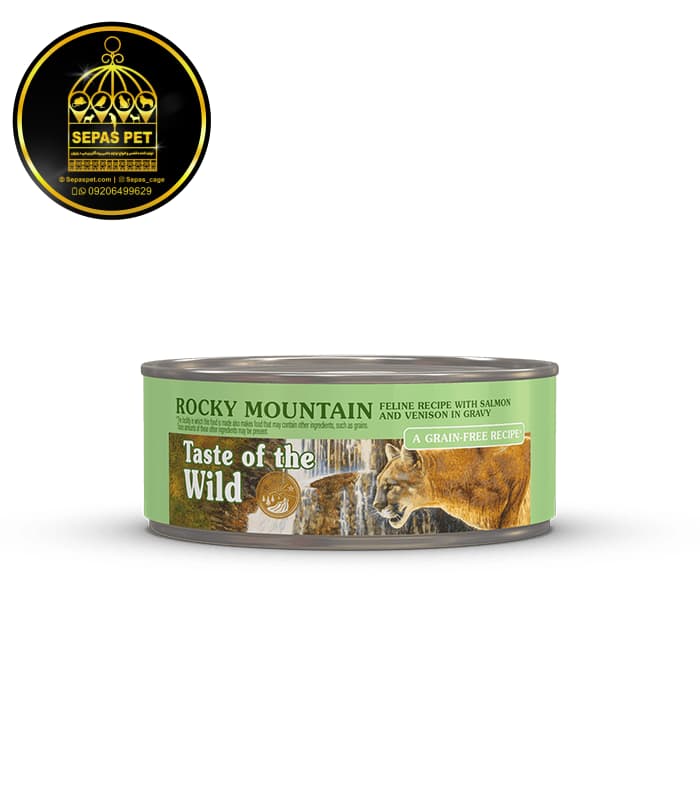 کنسرو گربه طعم ماهی قزل آلا و گوشت گوزن Taste Of The Wild Rocky Mountain