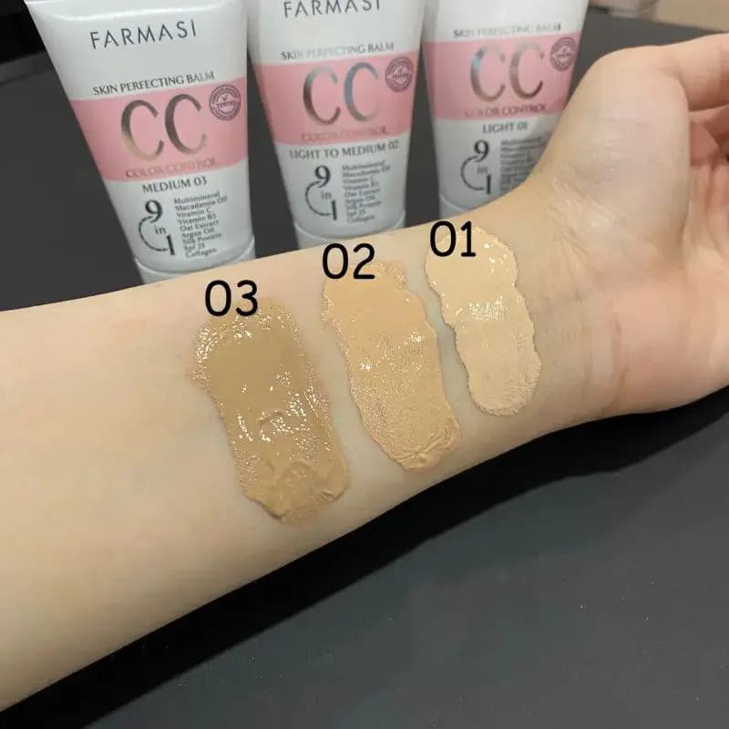 سی سی کرم فارماسی شماره 02 Light to Medium حجم 50 میل | پوشش طبیعی و اصلاح رنگ پوست — تصویر ۳