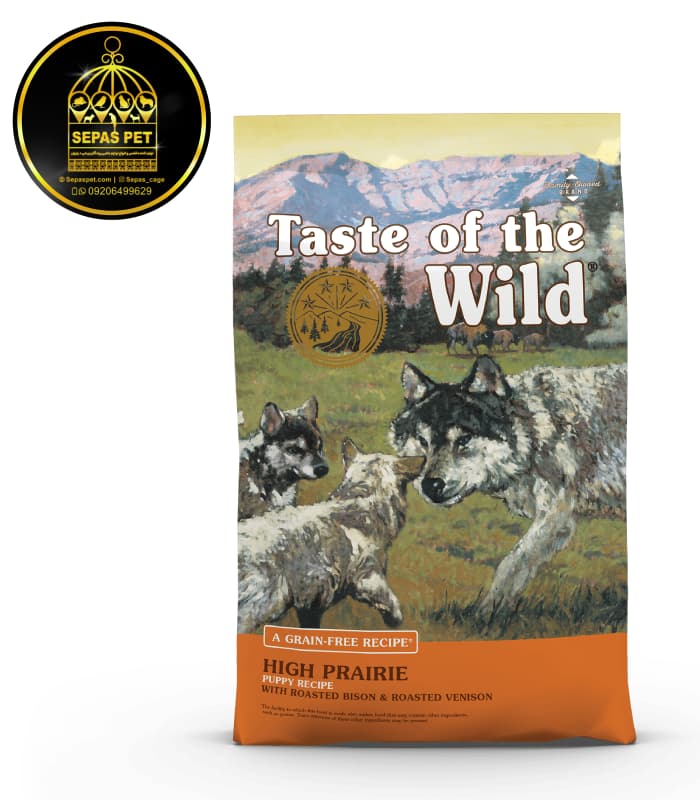غذای خشک توله سگ طعم گاومیش کوهان دار و گوزن Taste Of The Wild High Prairie Puppy
