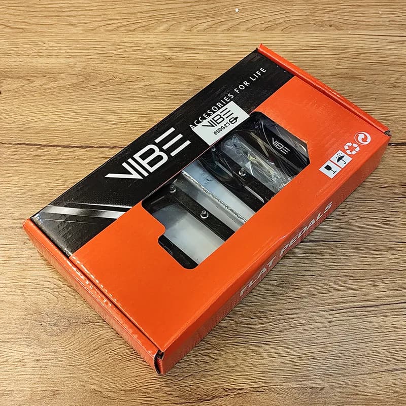 پدال آلومینیوم بلبرینگی پهن VIBE MX-P903 | رکاب دوچرخه با شفت کرومولی و میخ قابل تعویض — تصویر ۴