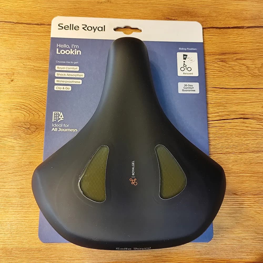 زین صندلی دوچرخه ژله ای طبی سل رویال مدل لوکین پهن Selle ROYAL LOOKIN WIDE استاندارد ایتالیا — تصویر ۴