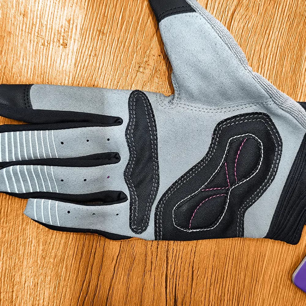دستکش دوچرخه سواری LIV ALLURE Cycling Gloves سایز L مشکی صورتی — تصویر ۳