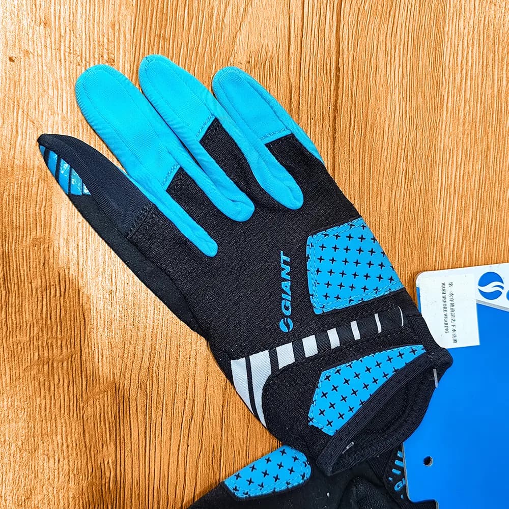 دستکش دوچرخه سواری Giant Cycling Gloves TRANSCEND LF سایز XS مشکی آبی — تصویر ۲