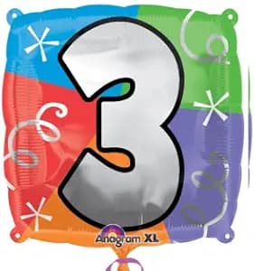 بادکنک هلیومی آناگرام مدل عدد 3