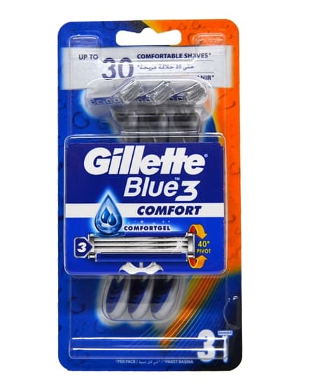 خودتراش ژیلت بلوتیری (Gillette Blue3 ) بسته 3 عددی — تصویر ۶