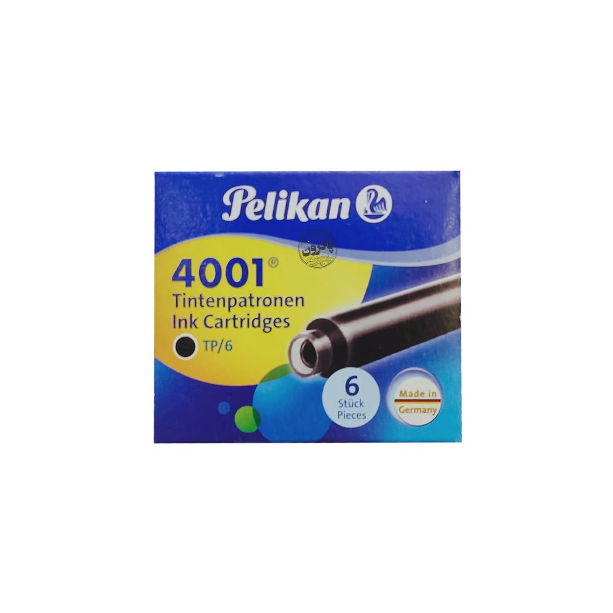 جوهر کپسول خودنویس پلیکان مدل 4001 – سایز کوتاه – بسته 6 عددی