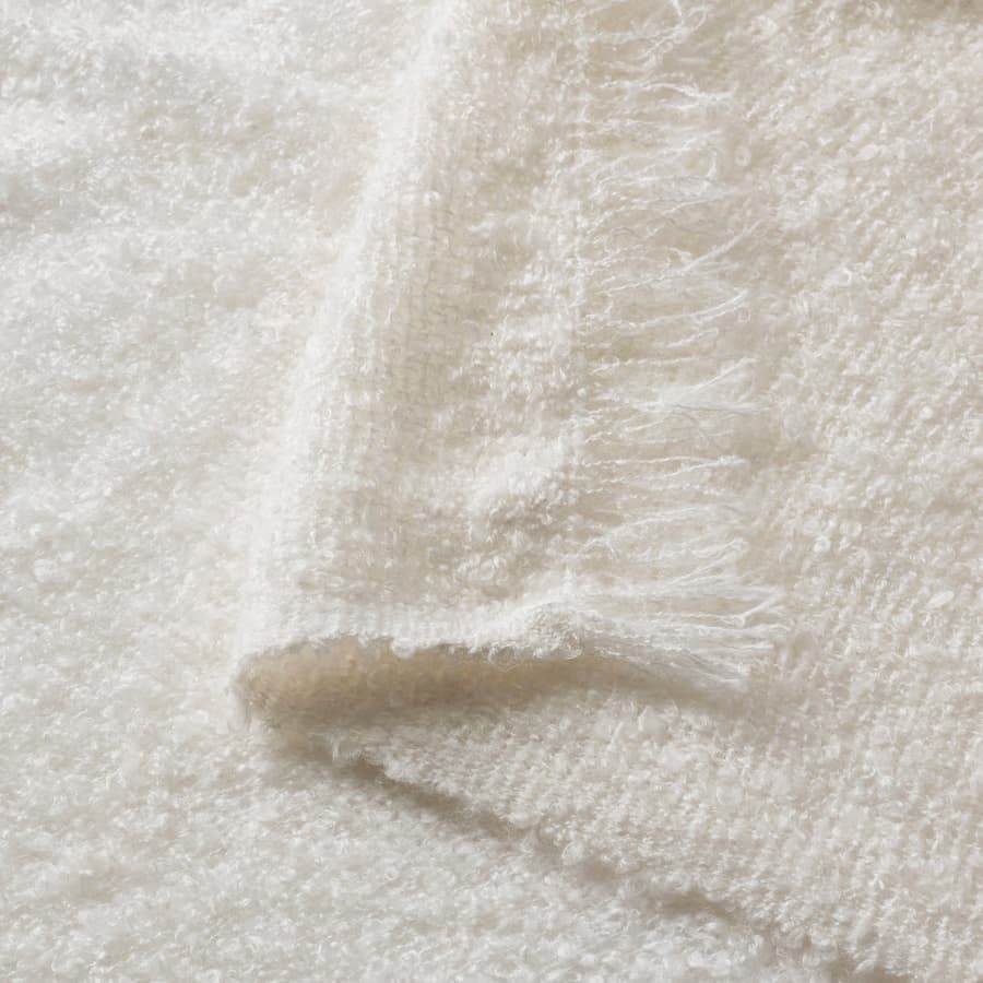 پتو/ شال مبل آیکیا مدل SANDBRODD شیری — تصویر ۲