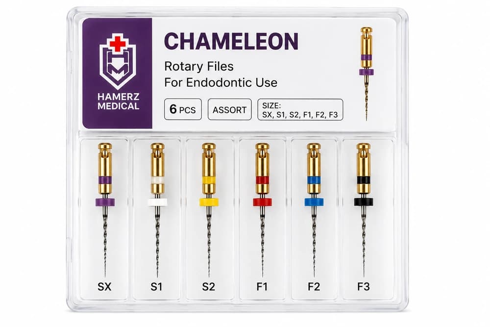 فایل روتاری کانال ریشه CHAMELEON – بسته 6 عددی