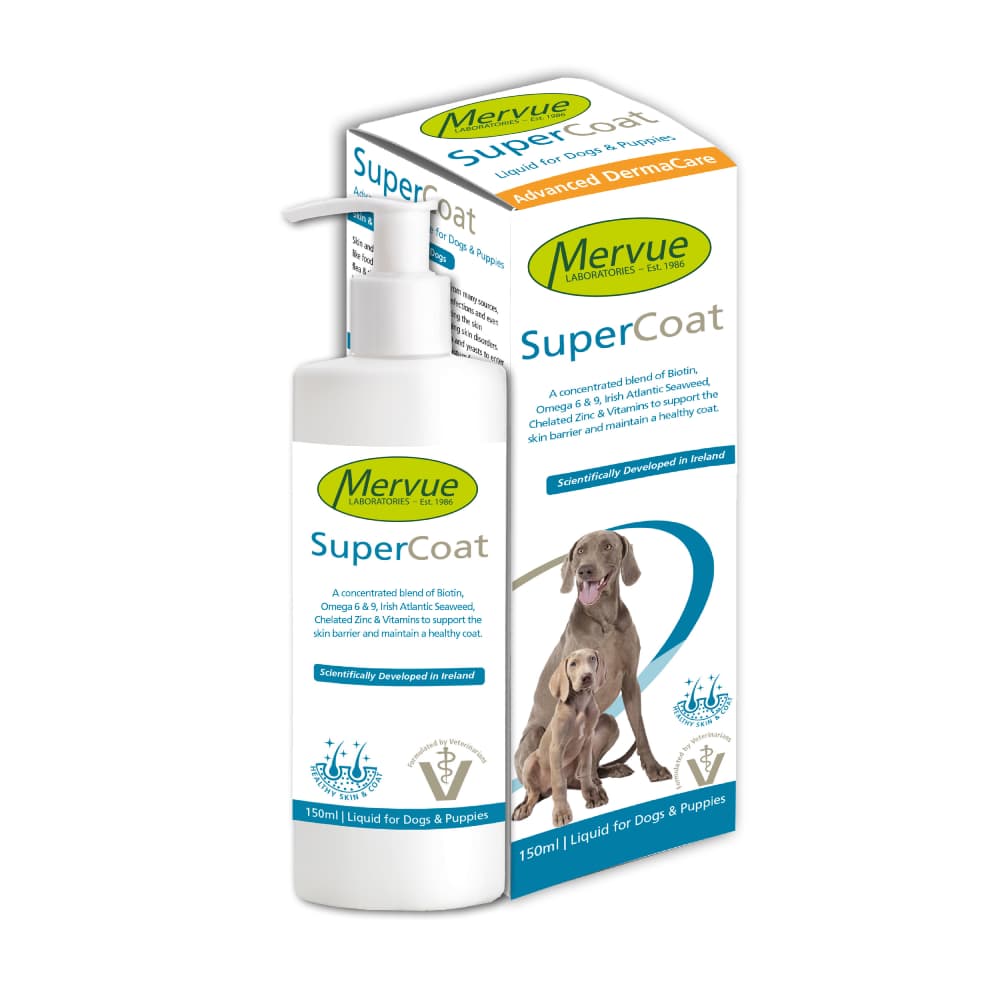 شربت تقویت کننده پوست و مو سگ Mervue مدل Super Coat حجم ۱۵۰میلی لیتر