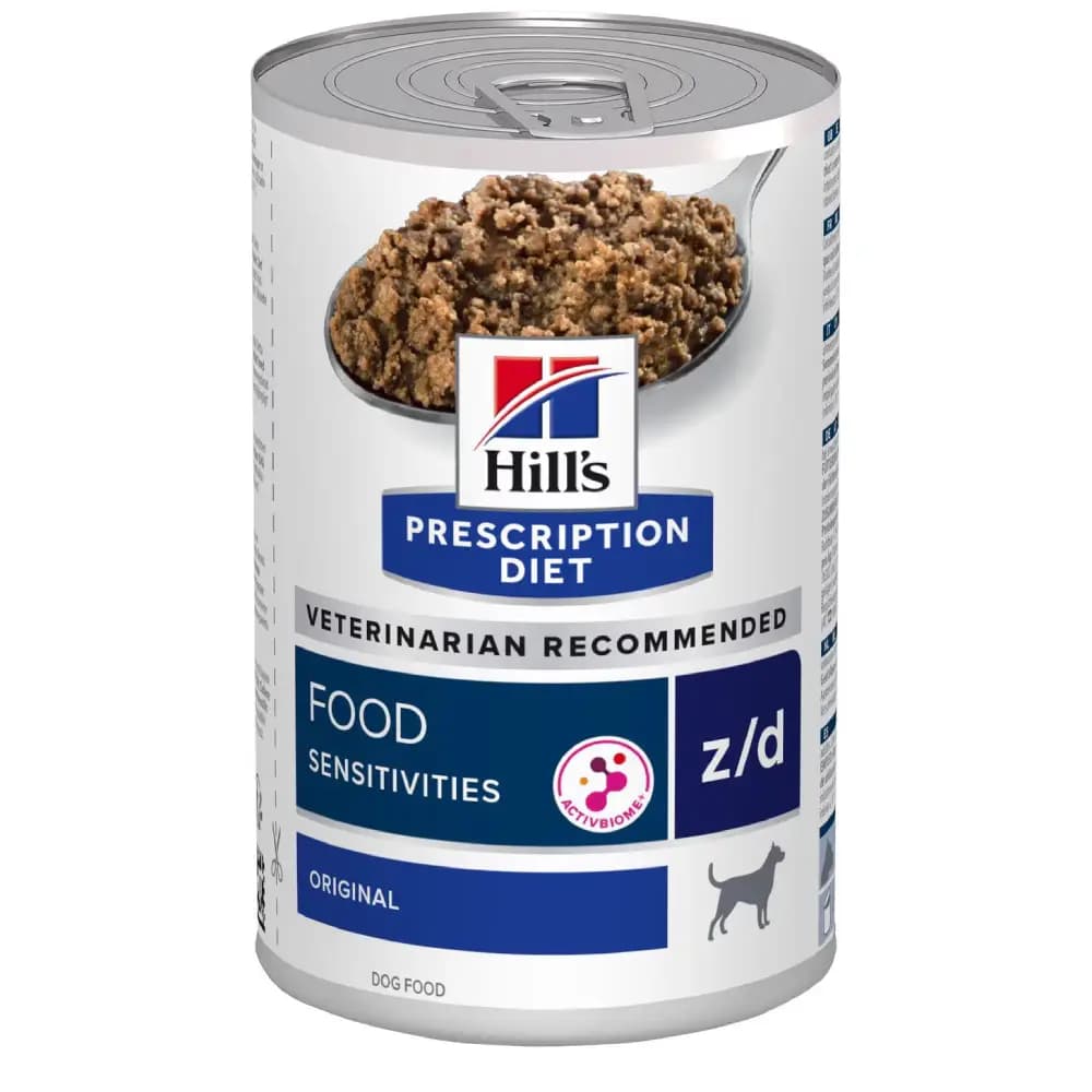 کنسرو سگ هیلز مدل Food Sensitive Z/D وزن ۳۷۰ گرم
