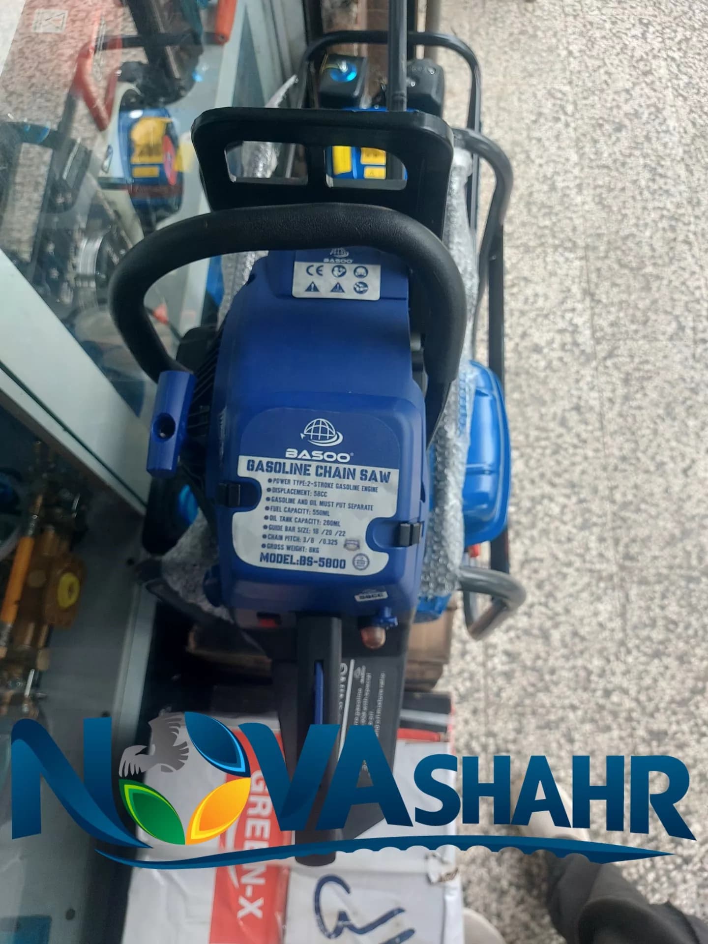 اره موتوری باسو BASOO مدل BS-5800 | اره زنجیری بنزینی 58 سی‌سی — تصویر ۲