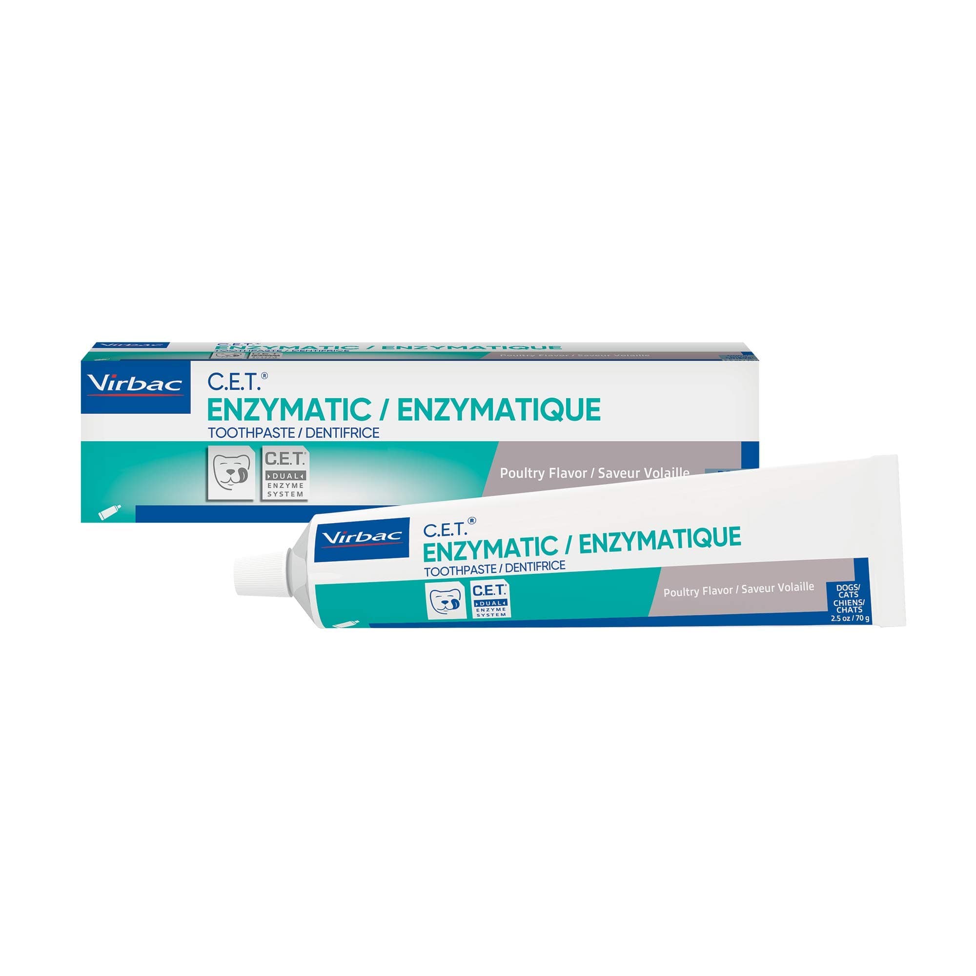 خمیر دندان سگ و گربه ویربک مدل Enzymatic طعم مرغ وزن ۷۰ گرم