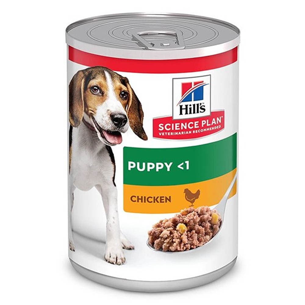 کنسرو سگ هیلز مدل Puppy طعم مرغ وزن ۳۷۰ گرم