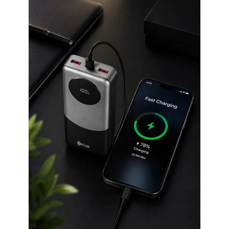 پاوربانک 22.5 وات بنیوس مدل BE-PB07 ظرفیت 20000 میلی‌آمپرساعت — تصویر ۳