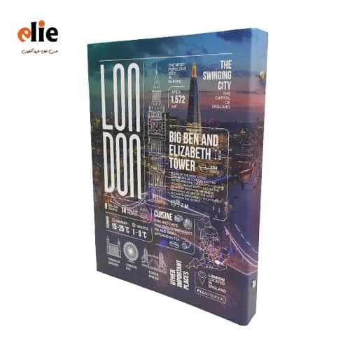 دفتر کلاسوری 100 برگ پیل طرح London