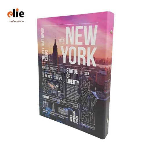 دفتر کلاسوری 100 برگ پیل طرح Newyork