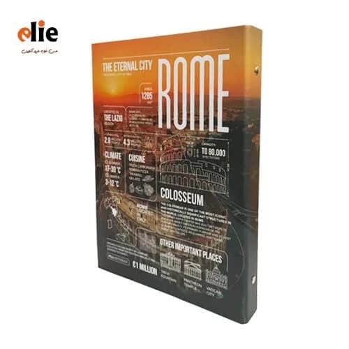 دفتر کلاسوری 100 برگ پیل طرح Rome