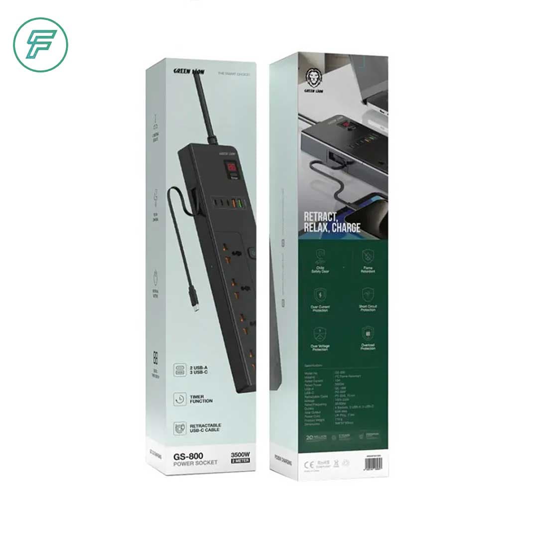 چندراهی برق تایمردار گرین لاین مدل Green Lion GS-800 — تصویر ۲