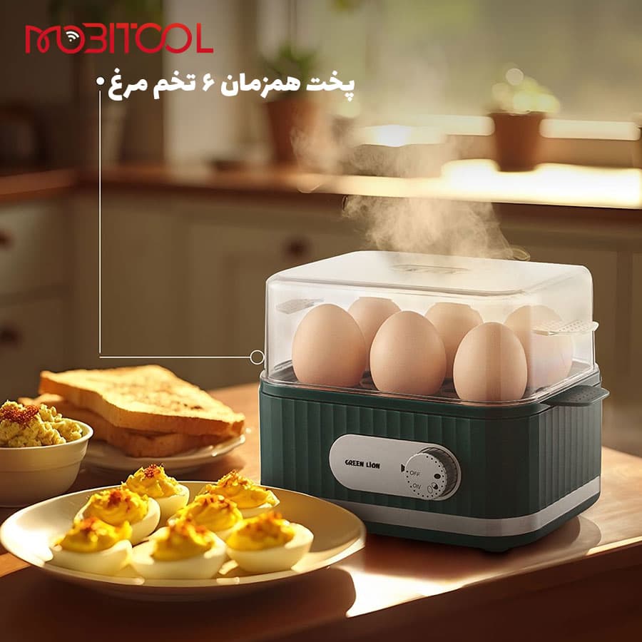 تخم‌مرغ‌پز هوشمند گرین لاین مدل Smart Egg Cooker — تصویر ۱۲