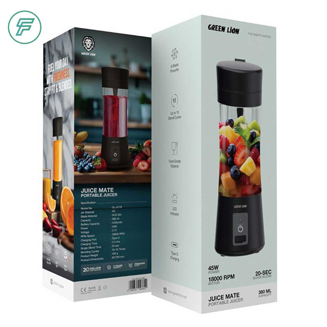 مخلوط کن شارژی جویس میت گرین لاین Juice Mate Portable Juicer 380mL — تصویر ۳