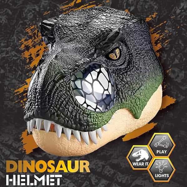 ماسک و کلاه دایناسور تی‌رکس چراغ‌دار و صدادار با فک متحرک Dinosaur Mask WS5501 — تصویر ۳