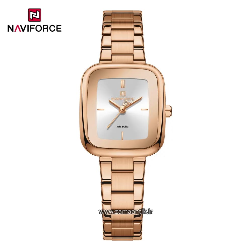 ساعت مچی زنانه نیوی فورس Naviforce مدل NF 5075 RGW