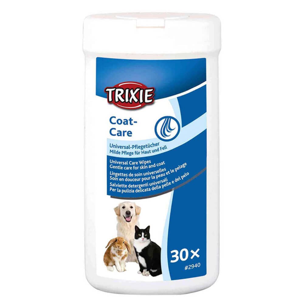 دستمال مرطوب بدن سگ و گربه تریکسی مدل Universal Care Wipes تعداد ۳۰ عدد