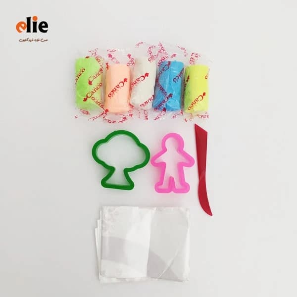 خمیر بازی 5 رنگ سطلی کنکو سری Magic clay — تصویر ۵