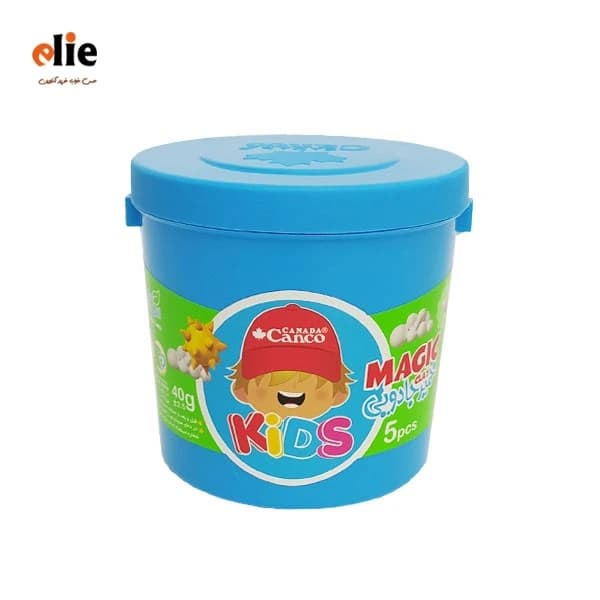 خمیر بازی 5 رنگ سطلی کنکو سری Magic clay — تصویر ۲