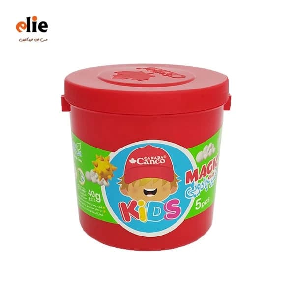 خمیر بازی 5 رنگ سطلی کنکو سری Magic clay
