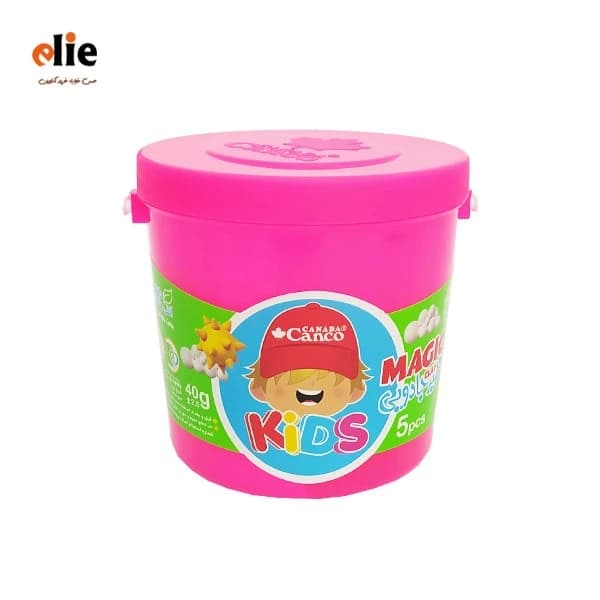 خمیر بازی 5 رنگ سطلی کنکو سری Magic clay — تصویر ۴