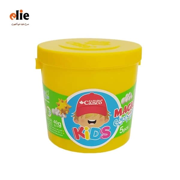 خمیر بازی 5 رنگ سطلی کنکو سری Magic clay — تصویر ۳