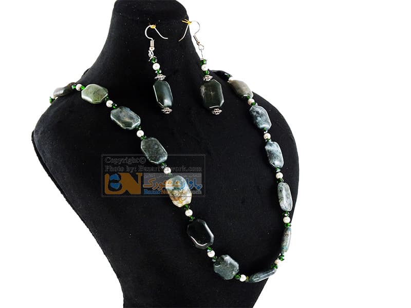 نیم ست سنگ یشم کد 372