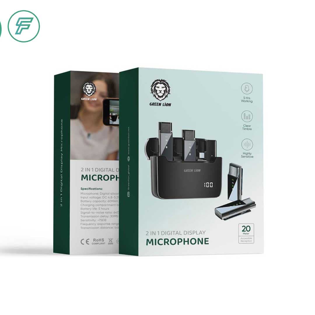 میکروفون گرین لاین مدل Green 2in1 Digital Display Microphone — تصویر ۳