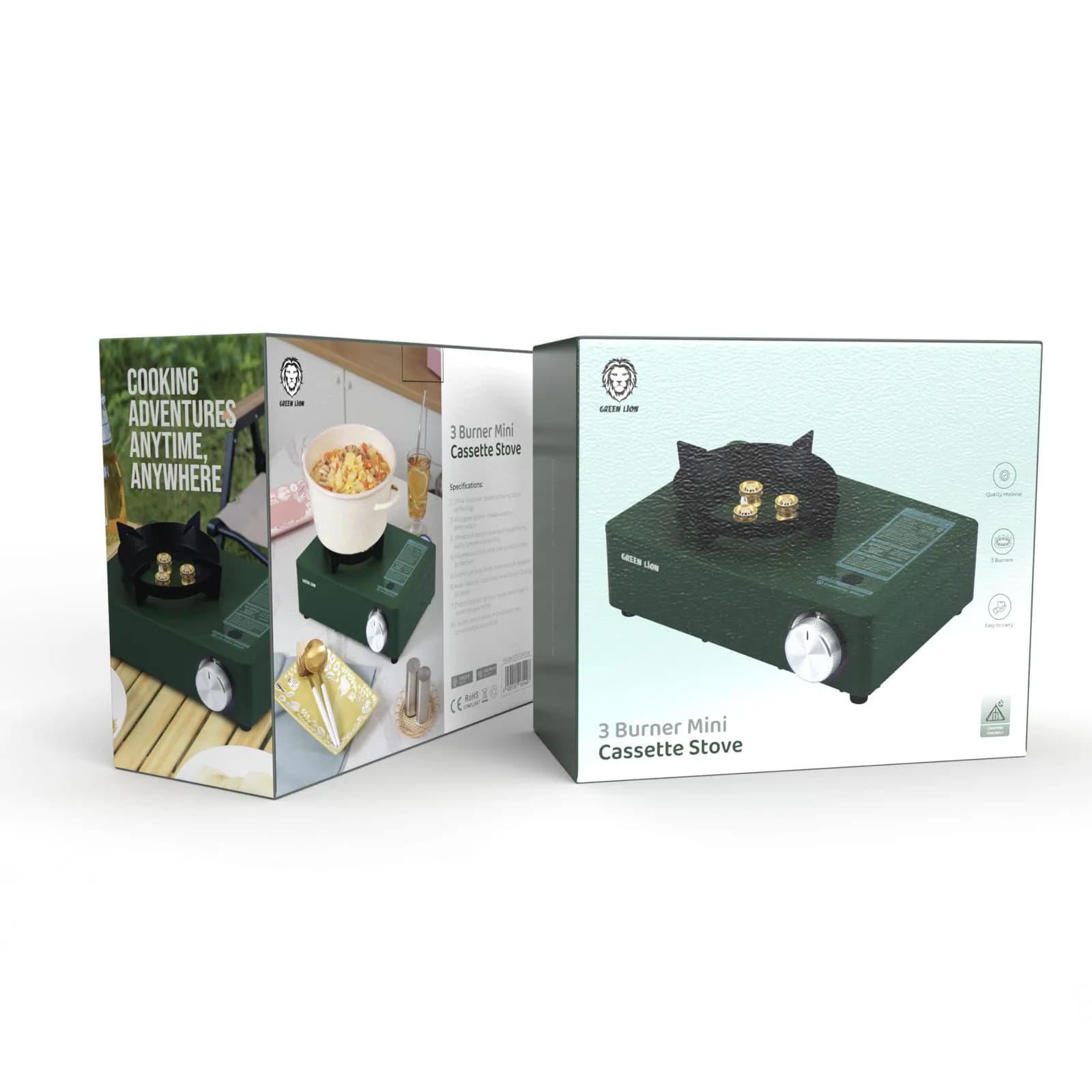 اجاق گاز مسافرتی گرین لاین مدل 3 BURNER MINI CASSETTE STOVE — تصویر ۸